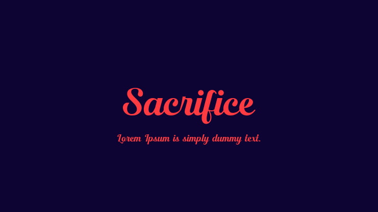 Sacrifice Font