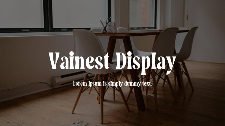 Vainest Display Font