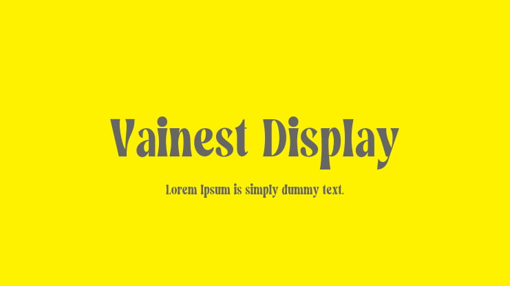 Vainest Display Font