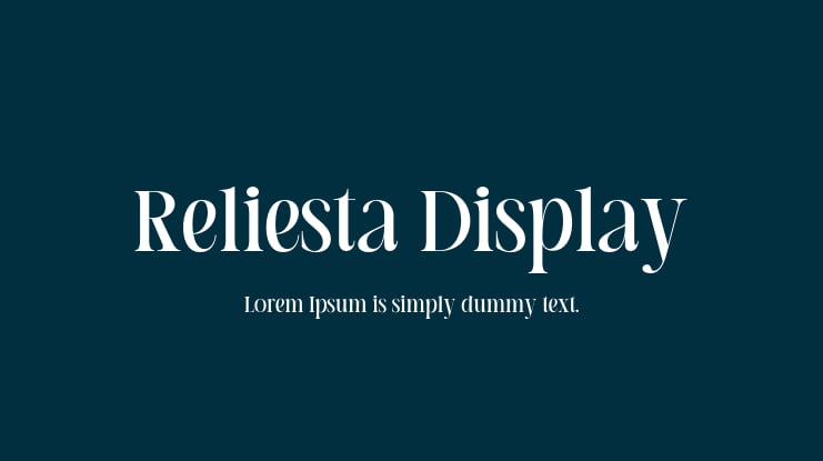 Reliesta Display Font