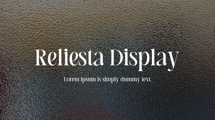 Reliesta Display Font