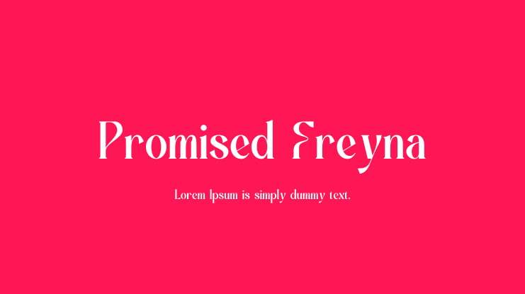 Promised Freyna Font