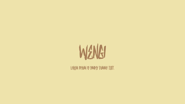 Wengi Font