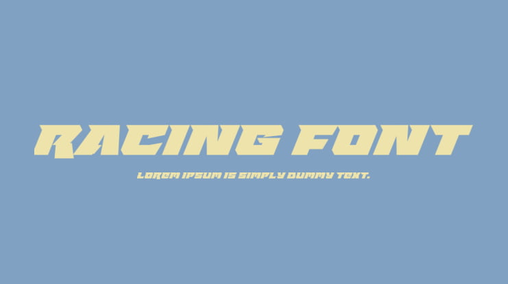 Racing Font