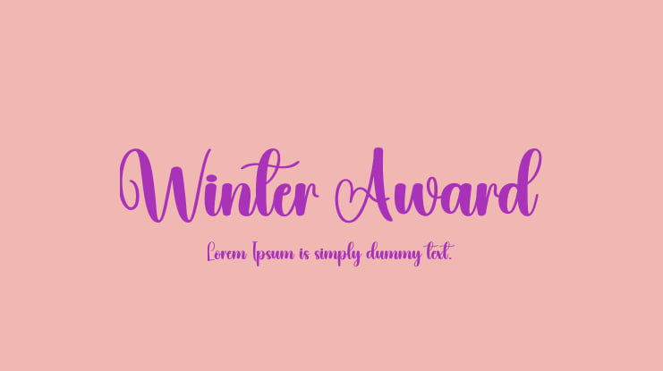 Winter Award Font