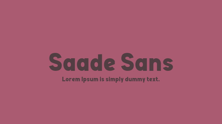 Saade Sans Font