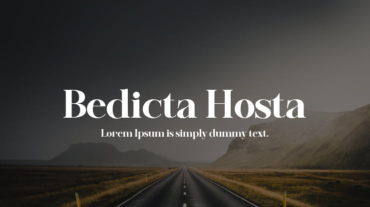 Bedicta Hosta Font Family