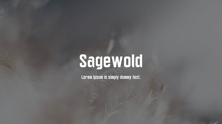 Sagewold Font Family