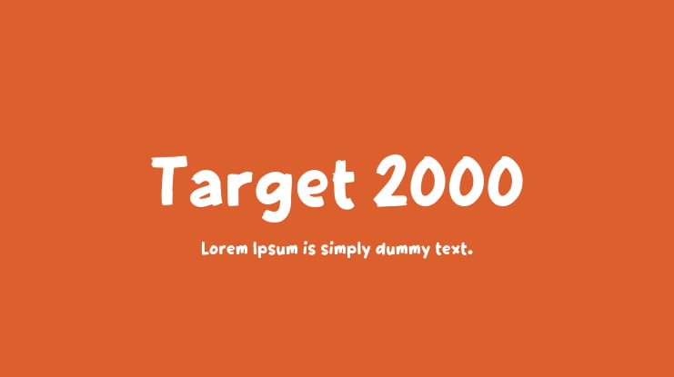 Target 2000 Font