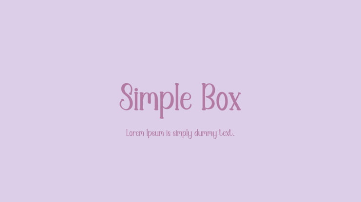 Simple Box Font