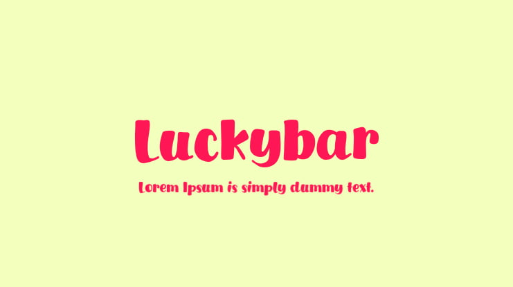 Luckybar Font