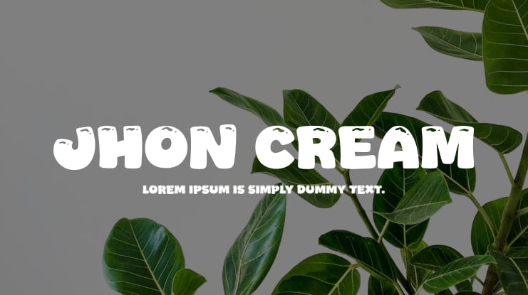 Jhon Cream Font