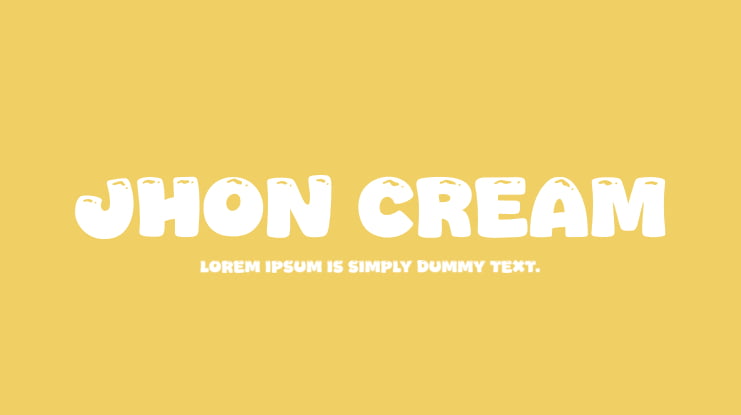 Jhon Cream Font