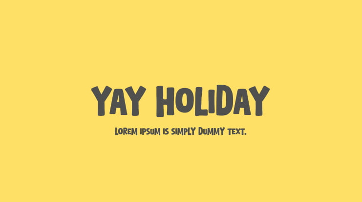 Yay Holiday Font