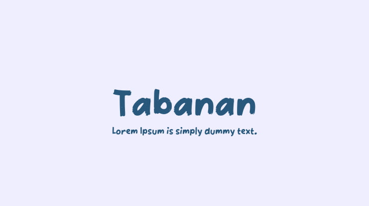 Tabanan Font