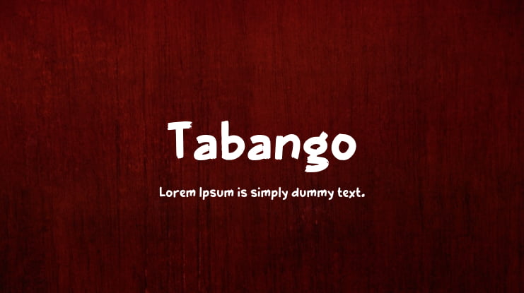 Tabango Font