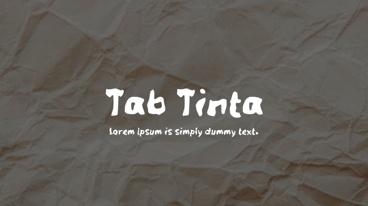 Tab Tinta Font