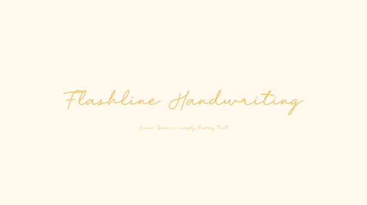 Flashline Handwriting Font