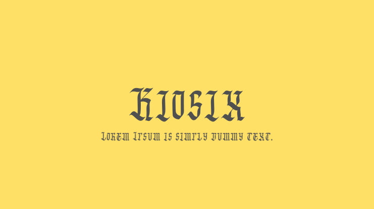 Kiosix Font