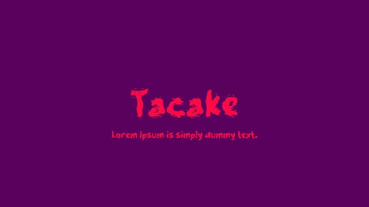 Tacake Font