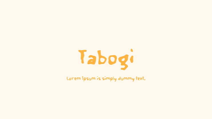 Tabogi Font