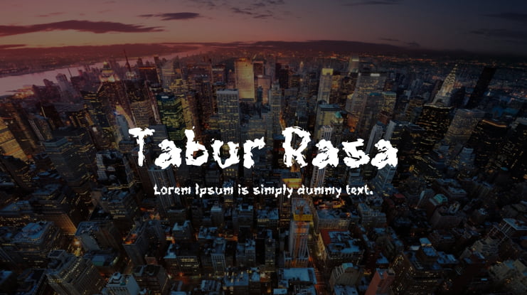 Tabur Rasa Font