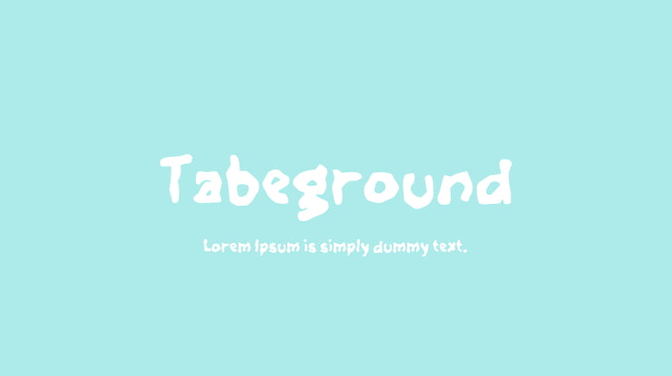 Tabeground Font