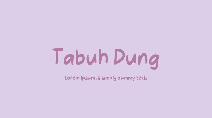 Tabuh Dung Font