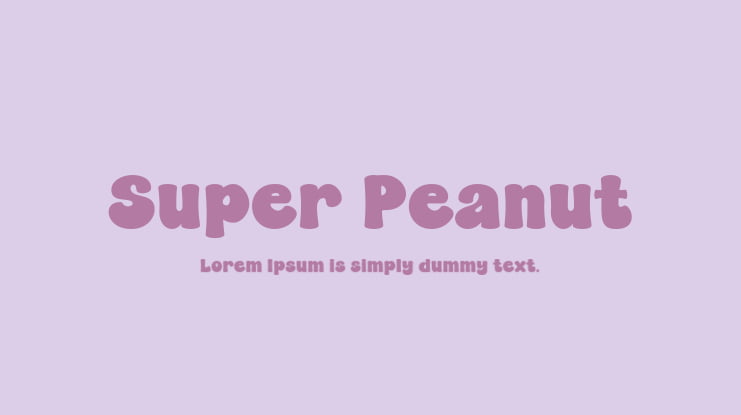 Super Peanut Font