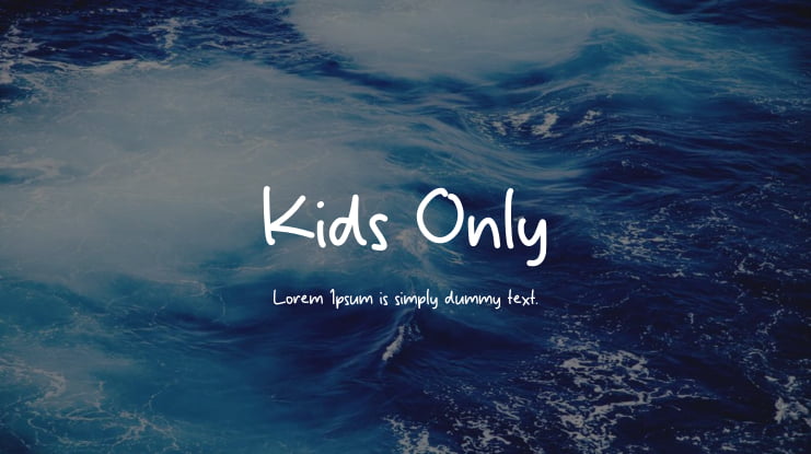 Kids Only Font