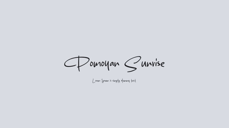 Pomoyan Sunrise Font