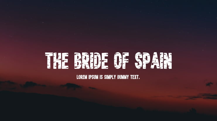 The Bride of Spain Font