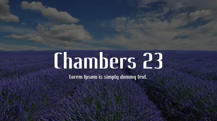 Chambers 23 Font Family