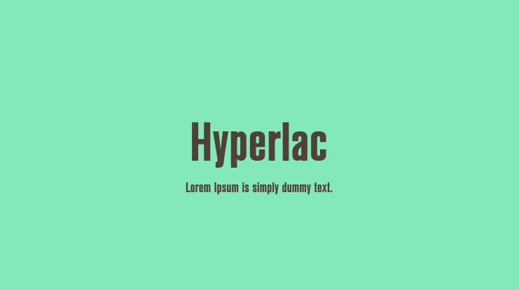 Hyperlac Font