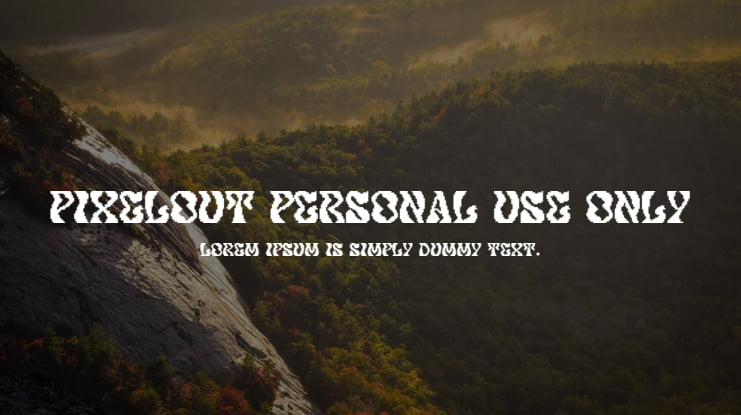 Pixelout Personal Use Only Font