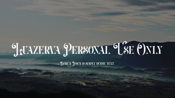 Luazerva Personal Use Only Font