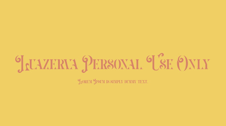 Luazerva Personal Use Only Font