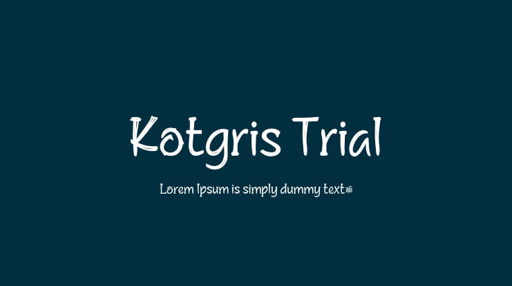 Kotgris Trial Font