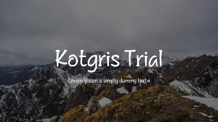 Kotgris Trial Font