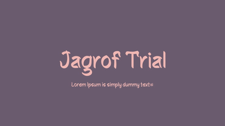 Jagrof Trial Font