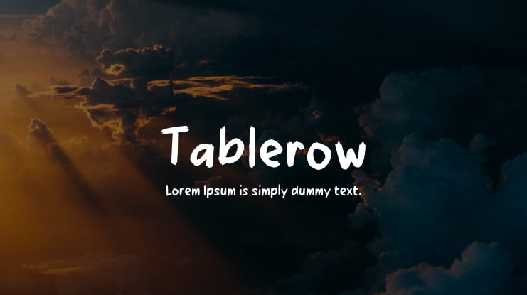 Tablerow Font