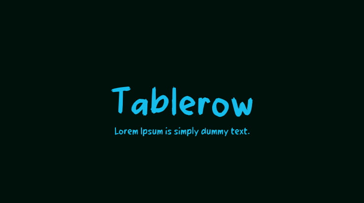 Tablerow Font