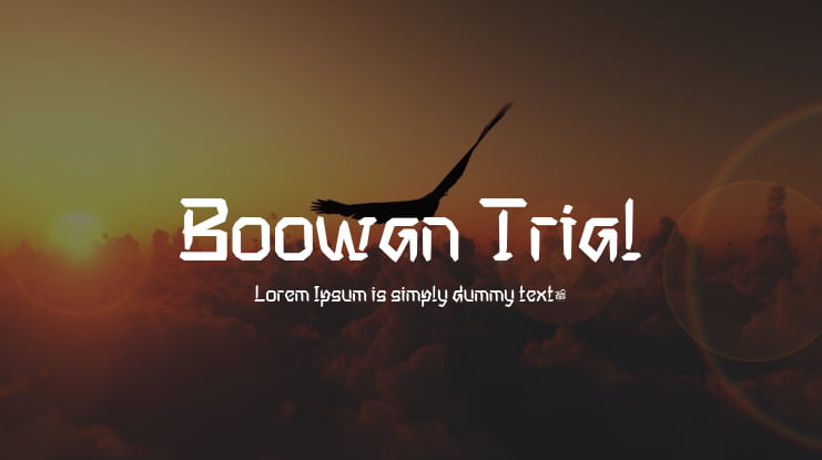 Boowan Trial Font