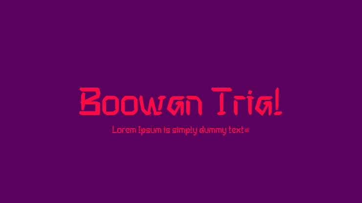 Boowan Trial Font