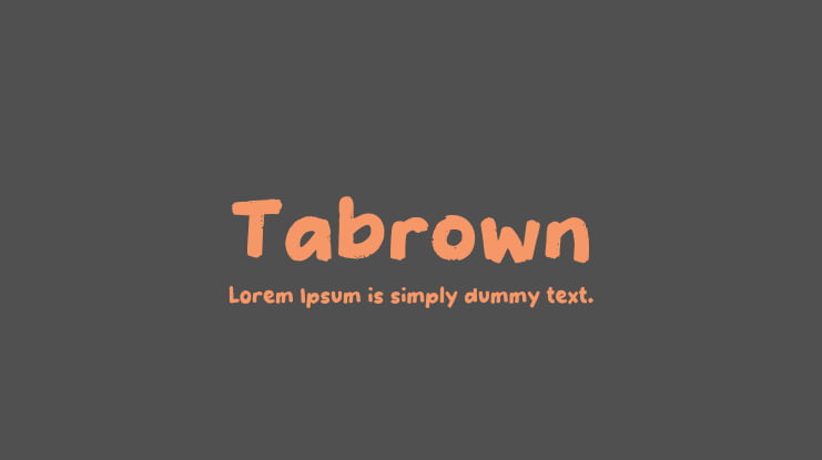 Tabrown Font