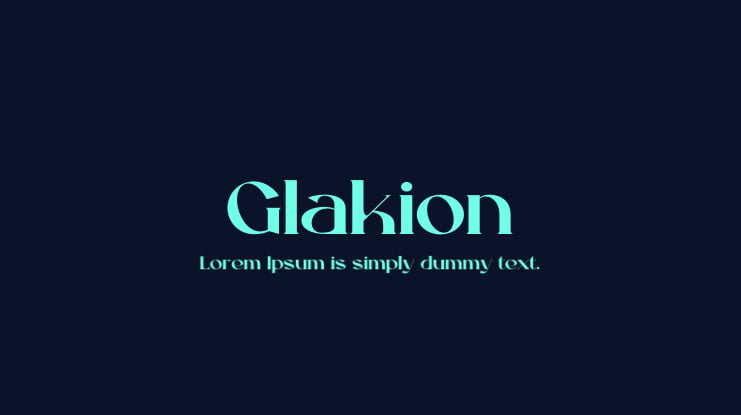 Glakion Font