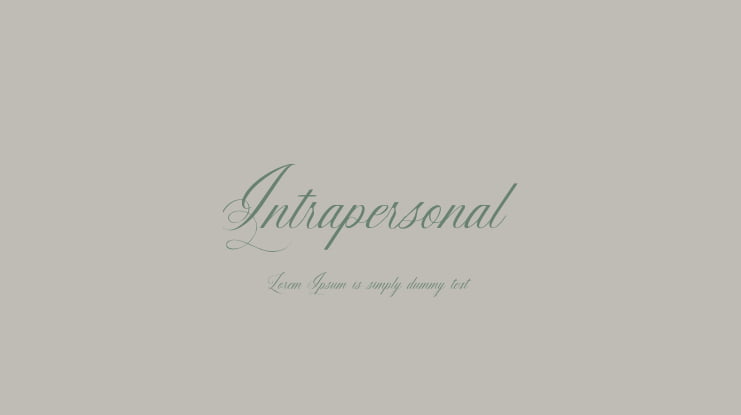 Intrapersonal Font