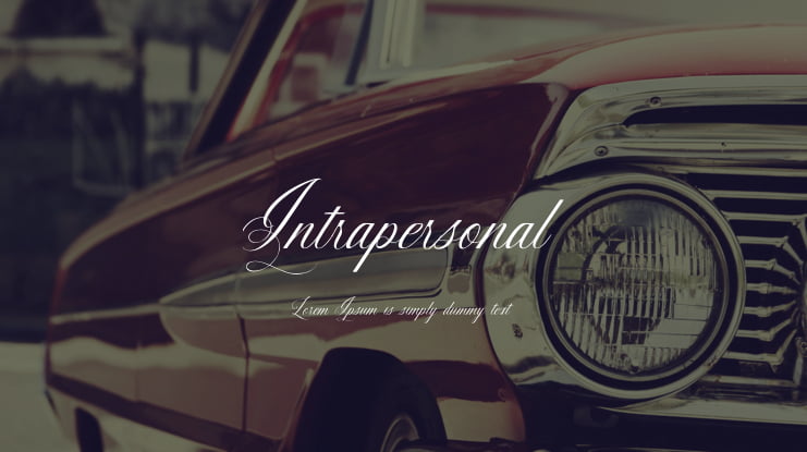 Intrapersonal Font