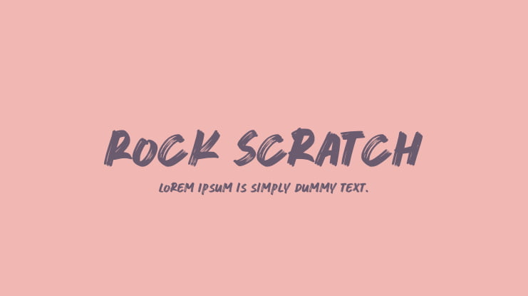 Rock Scratch Font