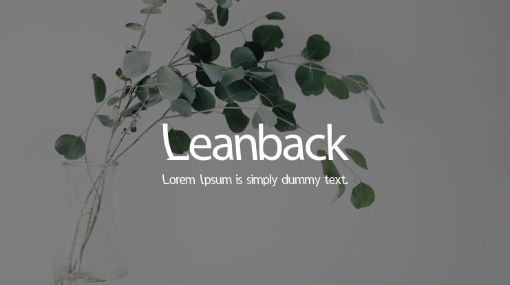 Leanback Font